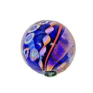 JAMES NOWAK Large Art Glass Handblown Artist Signed  Orb Ball